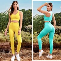 【CW】 Two 2pcs Piece Female Clothing Tracksuit Women 39;s Yoga Set Workout Crop top Bra Fitness Legging Woman Sportswear Yogas Clothes