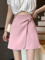 High Waist Chic Wrap Hip Womens Pink Skirts Mini Korean 2022 New Slim Black White Mujer Faldas Sweet College Style Suits