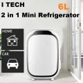 I TECH 6L Mini Refrigerator 12V Car Refrigerator 220V Single Door Car Home Dual-Use Thermoelectric Mini Fridge Cooler Warmer. 