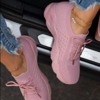 ❧☇□  Sneakers Mesh Breathable Flats Lace-Up Vulcanized Shoes Zapatos De Mujer Size Ladies Female