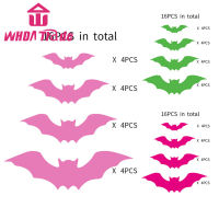 16ชิ้นสติ๊กเกอร์ติดผนังค้างคาวฮัลโลวีนนำมาใช้ใหม่ได้3D พีวีซีน่ากลัวค้างคาวสติ๊กเกอร์ภาพติดหน้าต่างสำหรับบ้านในร่มประตูกระจกหน้าต่างเครื่องตกแต่งฝาผนัง