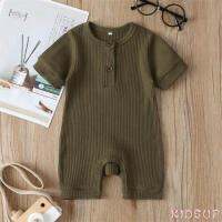 Baby Solid Color Short Sleeve Soft Romper Fashion Clothes for Summer