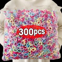 100/300PCS/Set Women Girls Colorful Nylon Elastic Hair Bands Ponytail Hold Hair Tie Rubber Bands Scrunchie Hair Accessories Hair Accessories