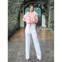 เซตกางเกง ป้าย Victoria sz.L สีน้ำตาล