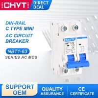 NBT1-63 6A 6KA 2P 20A เบรกเกอร์ MCB สวิตช์แอร์แบบโปร่งใส25A 32A 40A 50A 63A ชนิด C แอร์บ้าน AC Mini