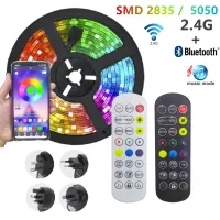 แถบไฟ Led 2เส้นไฟเส้น Led บลูทูธ25ม. 30ม. 5050กันน้ำ2835 WIFI RGB ยืดหยุ่น5ม. 10ม. 15ม. 20ม. พร้อมควบคุมแอปโทรศัพท์