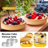 12 Pack Stainless Steel Tart Rings 3 In,Perforated Cake Mousse Ring,Cake Ring Mold,Round Cake