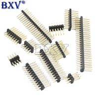 1.27MM Double Row Male 2~40P Breakaway PCB Board Pin Header Connector Strip Pinheader 2*3/4/5/6/7/8/10/12/15/20/40P 3-50P 1.24 WATTY Electronics