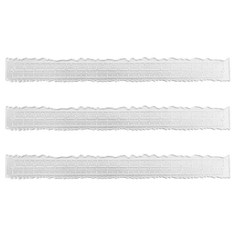 5 Pcs Deckle Edge Ruler Acrylic Paper Tearing Ruler Craft Ruler for
