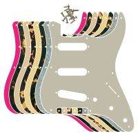 Pleroo ชิ้นส่วนกีต้าร์8รูสกรู SSS Pickguard สำหรับ Fender Vintera หรือ Classic Series หรือ Guitarra Strat โบราณ50S 57S