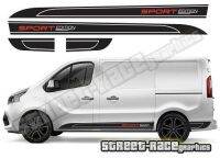 For x4 Renault Trafic sides 012 van racing stripes decals vinyl graphics (SWB or LWB)