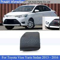 CAPQX ฝาปิดขอเกี่ยวกับลากจูงกันชนหน้าสำหรับโตโยต้า Vios รถซีดานยาริส2013-2016เบ็ดลากจานทรงฝาขวดฉุดเปลือกตัดแต่ง