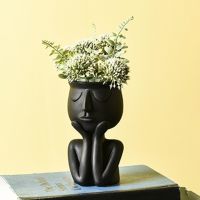 【CC】 Human Face Pot Succulent Bonsai Vases for Decoration Flowerpot