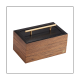 Wood Storage Box Rectangle Storage Box Multifunctional Ornament Storage Box Black Walnut with Lock