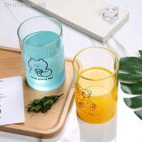 ❐✶◐ ivhefd Urso copo de vidro com palha ins vento líquido vermelho alta borosilicato calor-resistantmicrowaveable leite suco café água