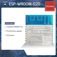 Espresancy ESP-WROOM-02D 2MB 4MB 2.4G โมดูล WIFI พร้อม ESP8266EX IC และแกนเดี่ยว32Mit MCU ฐานสำหรับเสาอากาศ PCB บ้านอัจฉริยะ Onboard