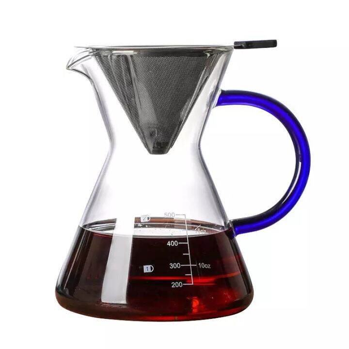 Pour Over Coffee Maker with Borosilicate Glass Manual Coffee Dripper