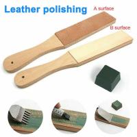 XHLXH Shaving Wooden Razor Abrasive Tool Grinding Handcraft Strop Dual Sided Leather Tools Polishing Board