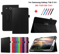 ฝาครอบแท็บเล็ตสำหรับ Samsung Galaxy Tab E 9.6นิ้วเคสสำหรับ Samsung Galaxy Tab E9.6 T561 T560 SM-T561ขาตั้งแบบสมาร์ทฟัน + ปากกา tcubjb