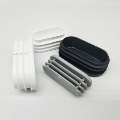 ☒∈☂ 4 Pcs Black/White/Grey oval pipe plug inner rubber plug stool non-slip foot pad plug plastic head sealing cover