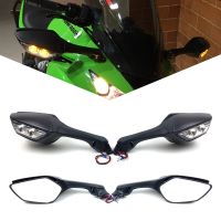 Motorcycle Rearview Rear View Side Mirrors with LED Turn Signal Light For Kawasaki Ninja400 NINJA400 NINJA 400 2018-2022