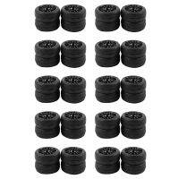 40Pcs 1/10 Rubber Tire Rc Racing Car Tires on Road Wheel Rim Fit for Hsp Hpi 9068-6081 Rc Car Part