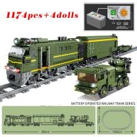 NEW LEGO City Rail Building Blocks Technician Train Railway DF-41 Ballistic Missile Launcher LED Lights Bricks DIY Toys For Children Gift