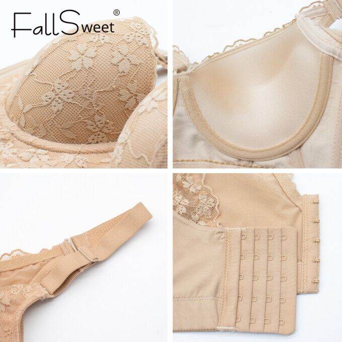 fallsweet-พลัสไซส์-ชุดชั้นในบราดันทรง-ชุดชั้นในไร้โครง-ยกทรงดันทรง-เสื้อชั้นในผู้หญิง-เสื้อในผู้หญิง-แต่งลูกไม้-พลัสไซซ์-เซ็กซี่-สําหรับผู้หญิง-oid