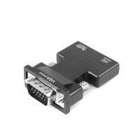 kebidu HDMI-compatible Female to VGA Male Converter 3.5mm Audio Adapter Support 1080P Signal Output Convertor with Audio Cables