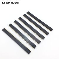 HVJ-10pcs 1x40 Pin Single Row Straight Female Pin Header 2.54mm Pitch Strip Connector Socket 140 40p 40pin 40 Pin For Pcb Arduino