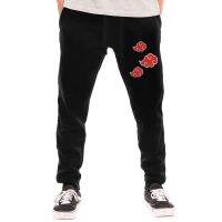 Hot Sale Sweatpants Athletic Long Pants Mens Anime Naruto Akatsuki Logo Novelty Jogger Breathable Loose