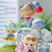 POP MART DIMOO Dating Series Blind ของเล่นแฟชั่น Creative Model Ornaments Action Figure Bear Balloon Rose Firework