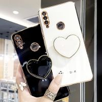 {Taoyitao เคส} รักที่วางโทรศัพท์หัวใจเคสชุบหรูหราสำหรับ Huawei P20 P30 P40 Lite P50 P60 P Smart Pro Plus 2019 Y9s ขาตั้งปลอกซิลิโคน