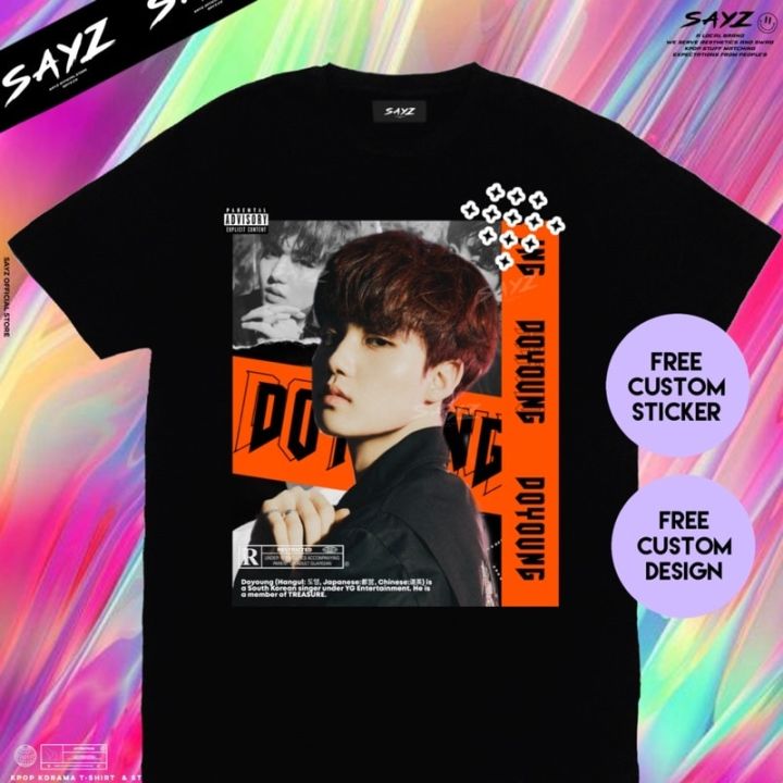 เสื้อยืดแขนสั้น-kaos-doyoung-treasure-kpop-teume-trejo-kaos-kpop-เสื้อยืดเกาหลีแบบกําหนดเอง-kaos-kpop-harajukuเสื้อผ้าผู