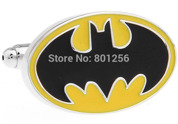 igame-bat-cufflinks-สีเหลืองแปลกฮีโร่ออกแบบทองเหลือง-cuff-links-จัดส่งฟรี-yrrey