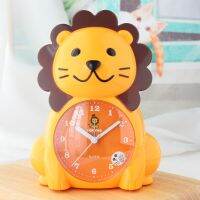 ♨♧ Ticktockery Cute Cartoon Lion Alarm Clock with Night Light Student Children Second Sweeping Mute Study Bedside Voice Snooze