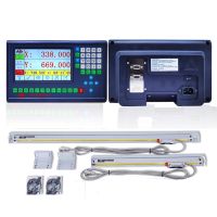 Lathe Dro 2 Axis Digital Readout Display System + 2pcs Linear Encoder Linears Scale Dimensions 200 300 400 500 600 700 800 900mm