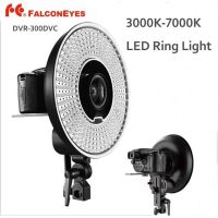 FALCON EYES DVR-300DVC 300 Ring LED Panel Lighting 3000k-7000k Adjustable Color Video Film Continuous Light for DSLR Photography