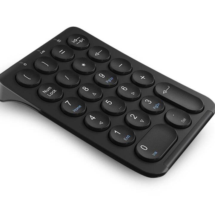 kdjtzp 22 Keys Number Pad Rechargeable Numeric Keypad Round Keycaps