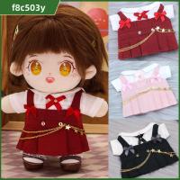 F8C503Y 1Set/1pair สวมใส่สบายๆ เสื้อผ้าตุ๊กตาผ้า แฟชั่นสำหรับผู้หญิง อุปกรณ์เสริมของเล่น ชุดเสื้อผ้าขนาดเล็ก ที่มีคุณภาพสูง รูปแบบทางวิชาการ ชุดเดรสเสื้อยืด สำหรับ ตุ๊กตายัดไส้ผ้าฝ้าย ตุ๊กตา20ซม.