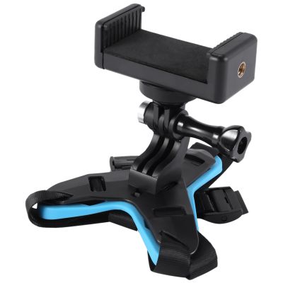 Helmet Chin Mount Holder with Phone Stand and Remote Ski / Motorcycle Helmet Stand for Action Camera and Phone