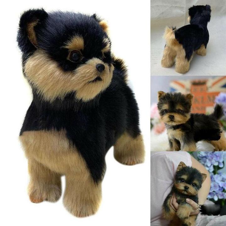 ตุ๊กตาลูกสุนัขสุนัข-yorkie-น่ารักของเล่นตุ๊กตาหมีสุนัขผ้าผลัฌตุ๊กตาน่ารักสำหรับเด็กสัตว์เลี้ยงของขวัญการจำลองวันเกิดปุย-kpop