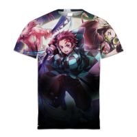 Hot Anime Demon Slayer Printing T-shirt Childrens Clothing Short Sleeve T shirt Kids Costume Cartoon Top Tees Unisex Tshirts