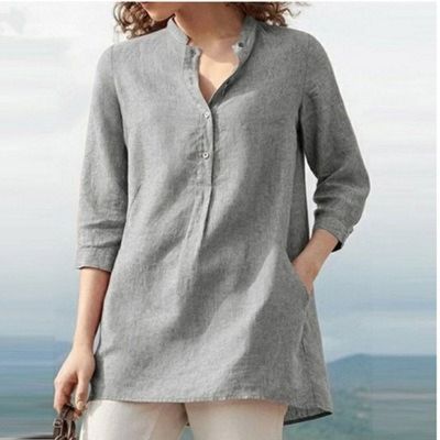 Tshirts Spring Shirts For Women Best Seller Women Clothing Tees Cotton Linen Tops Solid Casual Streetwear Fashion Clothes Autumn