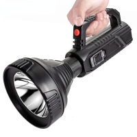 Portable Lamp Strong Light Handheld Searchlight LED Outdoor Lighting Camping Long-shot Chargeable Built-in Battery Flashlight