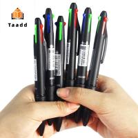 TAADD ปุ่มกดเขียนหลากสีหมึก4 In 1,เครื่องเขียนนักเรียนปากกาอัตโนมัติปากกาในสำนักงานปากกาลูกลื่น