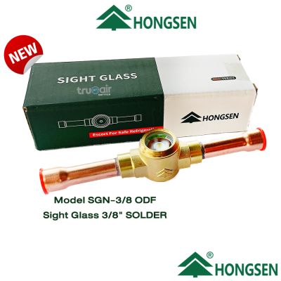 honngsen sight glass 3/8 กระจกตาแมว 3/8 แบบเชื่อม SOLDER Model SGN-3/8 ODF รุ่นเปิดฝาไม่ได้ SGN มีการปิดผนึกแบบ PTFE และซีลโอริง