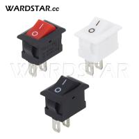 1Pcs / 5Pcs 3A250VAC/6A125VAC 2 Pin ON/OFF I/O SPST Snap In Mini Boat Rocker Switch Red/Black/White 10x15mm