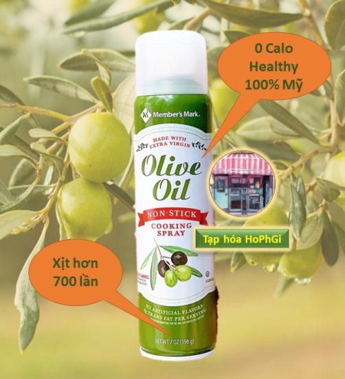 01 chai - 7 oz- dầu xịt ăn kiêng 0 calo olive oil member s mark - healthy - ảnh sản phẩm 1