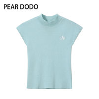 PEAR DODO เสื้อเสื้อกั๊กแขนกุดปักเลื่อมคอกลมสไตล์เกาหลีสำหรับผู้หญิง